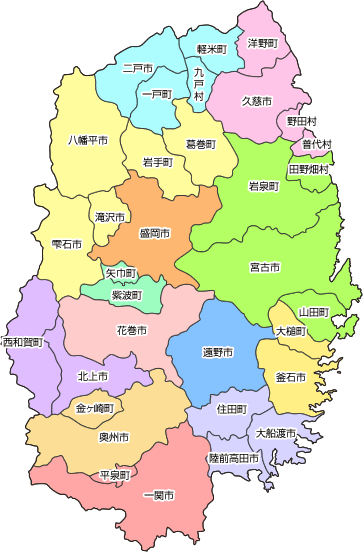 岩手県地図